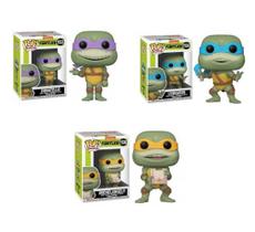Kit Funko Pop Tartarugas Ninjas Donnatelo Michelangelo Leonardo Original