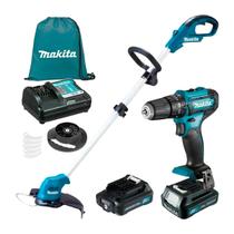 Kit furadeira de impacto + aparador de grama makita + 2 bateria 12v+carregador bivolt kithp333+ur100 Kit furadeira de impacto + aparador de grama makita + 2 bateria 12v+carregador bivolt kithp333+ur100