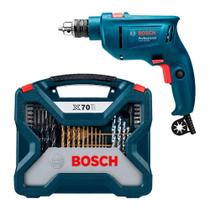 Kit Furadeira de Impacto Bosch 3/8 GSB450 110V + Jogo de Ferramentas X-line Titanium 70 Peças Kit Furadeira de Impacto Bosch 3/8 GSB450 110V + Jogo de Ferramentas X-line Titanium 70 Peças