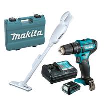 Kit Furadeira de Impacto HP333DWYX3 e Aspirador de Pó CL106FDZW Makita e Maleta