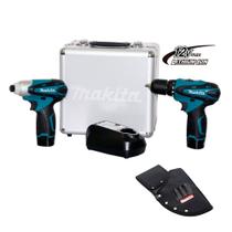 Kit Furadeira e Parafusadeira de Impacto 12V LCT204 Makita e Coldre Porta Kit Furadeira e Parafusadeira de Impacto 12V LCT204 Makita e Coldre Porta