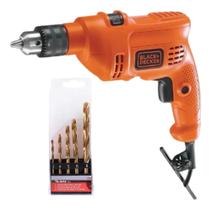 Kit Furadeira Impacto 3/8 10" 560W c/5 Brocas TM500CB BLACK+DECKER