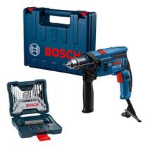 Kit Furadeira Impacto Bosch Gsb 13 Re 750w Com 33 Peças 220v