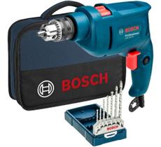 Kit Furadeira Impacto Bosch Gsb 450 Re Bolsa 7 Brocas 220v