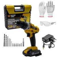 Kit Furadeira Paraf 3/8" 12V + 15 Acessorios Com Maleta - Fasterr Kit Furadeira Paraf 3/8" 12V + 15 Acessorios Com Maleta - Fasterr