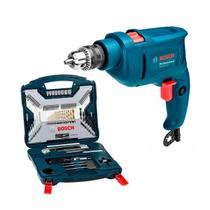 Kit Furadeira Parafusadeira 220v Bosch 450w Maleta Pontas e Brocas Titânio