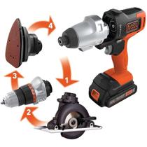 Kit Furadeira Parafusadeira 6 Em 1 Matrix 20V Black Decker - Black-decker