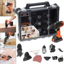Kit Furadeira Parafusadeira a bateria 20V 6 em 1 - Matrix (110V/220V)