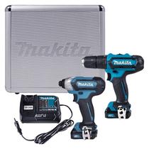 Kit Furadeira/parafusadeira de Impacto 3/8 Hp333d + Parafusadeira Impacto Td110d 2 Bat 2.0Ah + Maleta Makita Kit Furadeira/parafusadeira de Impacto 3/8 Hp333d + Parafusadeira Impacto Td110d 2 Bat 2.0Ah + Maleta Makita