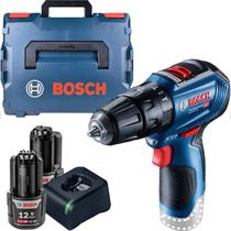 Kit Furadeira Parafusadeira Imp. Gsb12v-30 com Maleta L-Boxx + 2 Baterias e Carregador Bosch Kit Furadeira Parafusadeira Imp. Gsb12v-30 com Maleta L-Boxx + 2 Baterias e Carregador Bosch