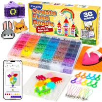 Kit Fuse Beads Caydo com mais de 200 padrões, 10.000 unidades, 5 mm, 36 cores