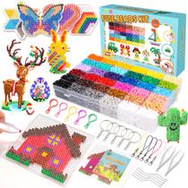 Kit Fuse Beads Meland 11.000 unidades em 36 cores para meninas de 5 a 12 anos
