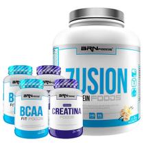 Kit Fusion Protein 2Kg+ 2 Bcaa 100G+ 2 Creatina 100G