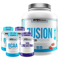 Kit Fusion Protein 2Kg+ 2 Bcaa 100G+ 2 Creatina 100G