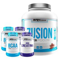 Kit Fusion Protein 2Kg+ 2 Bcaa 100G+ 2 Creatina 100G