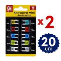 Kit Fusíveis Automotivos Mini 5A 10A 15A 20A 25A 30A Proteção Veicular Completo