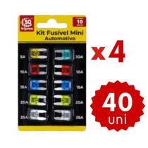 Kit Fusíveis Mini Automotivos 5A 10A 15A 20A 25A 30A Universal