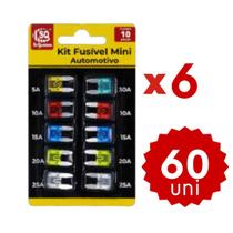 Kit Fusíveis Mini Automotivos 5A 10A 15A 20A 25A 30A Universal Kit Fusíveis Mini Automotivos 5A 10A 15A 20A 25A 30A Universal