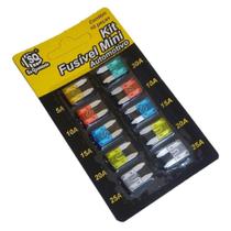 Kit Fusivel Automotivo Lamina Mini 10 peça 5/10/15/20/25/30a - SQ - Só Qualidade