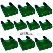 Kit Fusível Automotivo Lamina Mini 10 Peças 30 Amperes Kit Fusível Automotivo Lamina Mini 10 Peças 30 Amperes