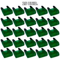 Kit Fusível Automotivo Lamina Mini 25 Peças 30 Amperes Kit Fusível Automotivo Lamina Mini 25 Peças 30 Amperes
