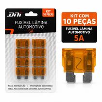 Kit Fusível Lâmina Automotivo Universal 5a 10pçs Kit Fusível Lâmina Automotivo Universal 5a 10pçs