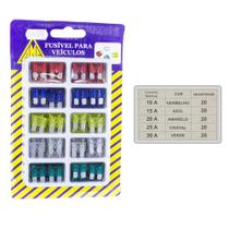 Kit Fusível Lâmina Comum Sortido com 100 peças