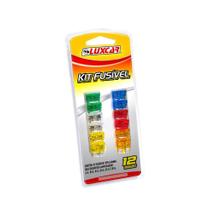 Kit Fusível Lâmina Luxcar 12 Peças Diversas Amperagens Kit Fusível Lâmina Luxcar 12 Peças Diversas Amperagens