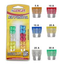 Kit Fusível Luxcar Lâmina Engate para Sistema de Som Automotivo 12 Unidades Kit Fusível Luxcar Lâmina Engate para Sistema de Som Automotivo 12 Unidades