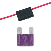 Kit Fusivel Maxi Max Lamina 100A Roxo Porta Fusivel com Fio 4mm Reforçado