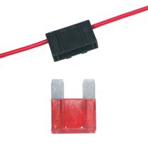 Kit Fusivel Maxi Max Lamina 50A Vermelho Porta Fusivel com Fio 4mm Reforçado