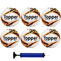 Kit Futebol 6 Bolas Society Topper Slick + 1 Bomba de Ar Kit Futebol 6 Bolas Society Topper Slick + 1 Bomba de Ar