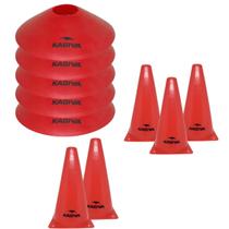 Kit Futebol Agilidade Kagiva 10 Cones Chapéu + Tartaruga