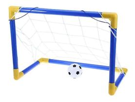 Kit Futebol com Mini Trave Rede Bola e Bomba Gol Golzinho - Wellmix
