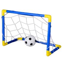 Kit Futebol Gol Rede E Bola Com Inflador Brinquedo Infantil 45cm Kit Futebol Gol Rede E Bola Com Inflador Brinquedo Infantil 45cm
