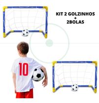 Kit Futebol Golzinho Mini Trave Rede E Bola E Bomba Brinquedo Para Menino