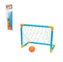 Kit futebol infantil trave com rede + bola