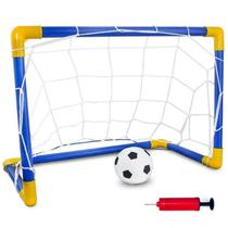 Kit Futebol Infantil Trave de Gol com Bola Inflável + Bomba Portátil