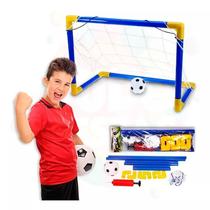 Kit futebol Mini Trave Rede + Bola infantil 15 Peças - Wellkids