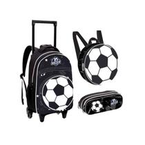 Kit Futebol Mochila Roda Lancheira Estojo Ftck102