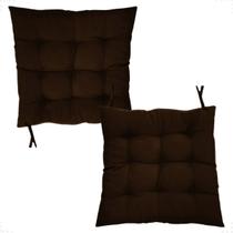 Kit Futton 2 Peças 40x40cm Diversas Cores Futon Decoração Para Banquetas Cadeiras Pallets Decoração Sofás