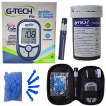 Kit G-tech Vita Glicose 10 Tiras Reagentes + 10 Lancetas