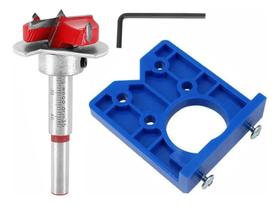 Kit Gabarito Furação Para Dobradiças + Broca Forstner 35Mm Kit Gabarito Furação Para Dobradiças + Broca Forstner 35Mm