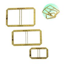 Kit Gabarito Post It Moldura Cartonagem Encadernação 3un Mdf