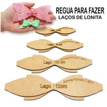 Kit Gabarito Régua De Fazer Laços Lonita Mdf Cru Kit Gabarito Régua De Fazer Laços Lonita Mdf Cru