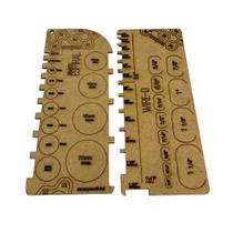 Kit Gabarito Retangular para Espiral e Wire-o MDF Marpax