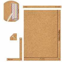 Kit Gabaritos Encadernação Dobra Folha 33x24cm Esquadro Fio De Cabelo Mdf Canhoto Kit Gabaritos Encadernação Dobra Folha 33x24cm Esquadro Fio De Cabelo Mdf Canhoto