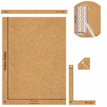 Kit Gabaritos Encadernação Dobra Folha 33x24cm Esquadro Fio De Cabelo Mdf Destro Kit Gabaritos Encadernação Dobra Folha 33x24cm Esquadro Fio De Cabelo Mdf Destro