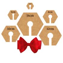 Kit Gabaritos Sextavo Laço Cruzado Mdf 6 Medidas Artesanato Kit Gabaritos Sextavo Laço Cruzado Mdf 6 Medidas Artesanato