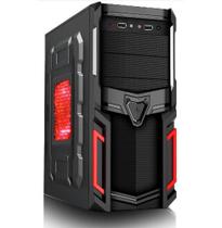 KIT GABINETE ATX 01130 + FONTE 600W + CABO DE FORÇA + COOLER VERMELHO 120mm - Xway